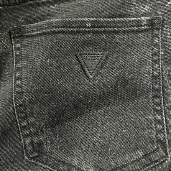 Guess sexy curve distressed faded black floral jeans size 27 - Picture 6 of 7